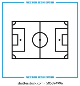 Soccer field  icon vector EPS 10, abstract sign flat design,  illustration modern isolated badge for website or app - stock info graphics