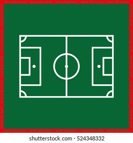Soccer field  icon vector EPS 10, abstract sign flat design,  illustration modern isolated badge for website or app - stock info graphics