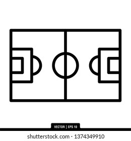 Soccer Field Icon Vector Illustration Logo Template
