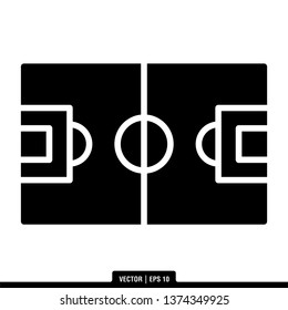 Soccer Field Icon Vector Illustration Logo Template
