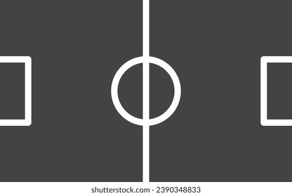 Imagen vectorial del icono Campo de fútbol. Adecuado para aplicaciones web móviles y medios de impresión.