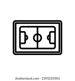 soccer field icon vector in line style