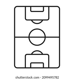 Soccer Field Icon Vector on white background, simple, minimalist for design and editing. 