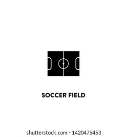 soccer field icon vector. soccer field sign on white background. soccer field icon for web and app