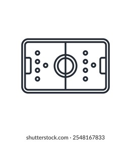 Soccer Field icon. vector.Editable stroke.linear style sign for use web design,logo.Symbol illustration.