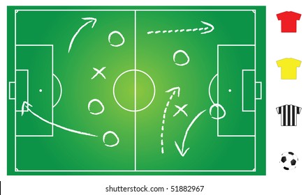 soccer field illustration for game play explanation