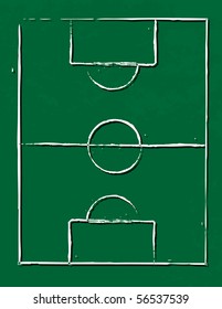 Soccer field illustration-vector-eps10