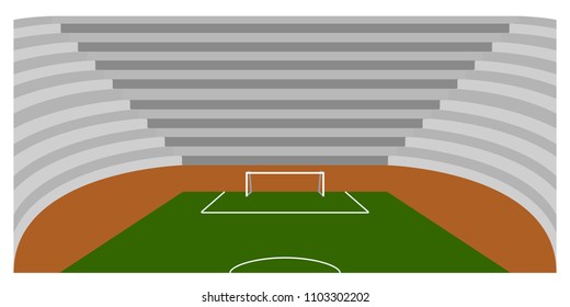 Soccer field inside a stadium