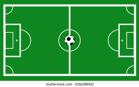 Soccer field isolated,vector illustration