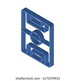 Soccer field isometric left top view 3D icon