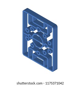 Soccer field isometric left top view 3D icon