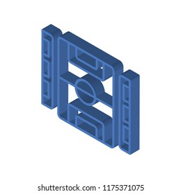 Soccer field isometric left top view 3D icon