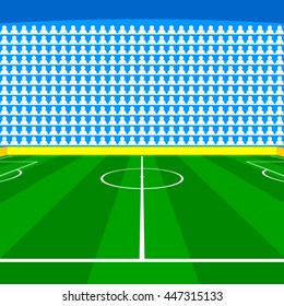 Soccer field with Line and Grass Texture, vector illustration