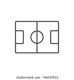 Soccer field line icon.