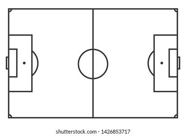 Soccer field line. Vector illustration