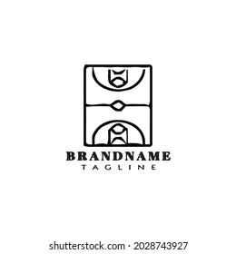 soccer field logo icon design template modern vector illustration