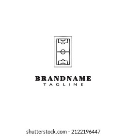 soccer field logo icon design template modern vector illustration