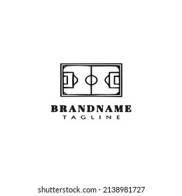 plantilla de diseño de icono de campo de fútbol ilustración vectorial moderna
