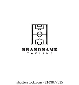 soccer field logo icon design template modern vector illustration