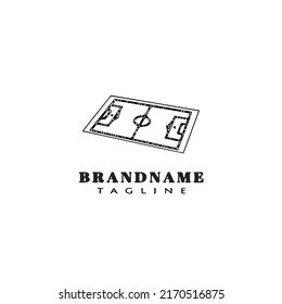 soccer field logo icon design template modern vector illustration