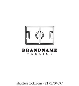 soccer field logo icon design template modern vector illustration
