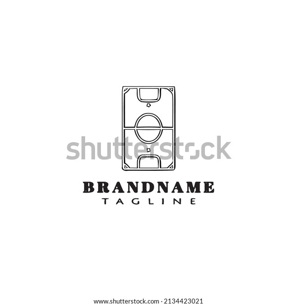 Soccer Field Logo Icon Design Template Stock Vector (Royalty Free