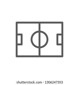 Soccer field with markup line icon.