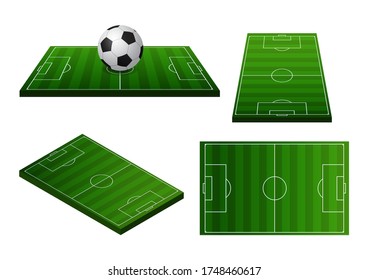 Soccer field with multiple viewing angles