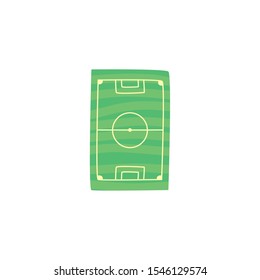 soccer field on white background vector illustration design