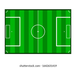 Campo de fútbol sobre fondo blanco, vector