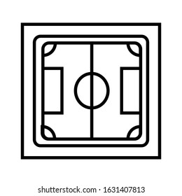 Soccer Field with outline icon vector illustration logo template for many purpose.Isolated on white background