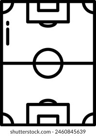 Soccer Field outline icon vector illustration