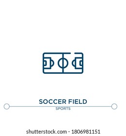 soccer field outline vector icon. simple element illustration. soccer field outline icon from sport concept. can be used for web and mobile
