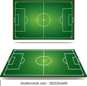 soccer field perspective vector graphics realistic