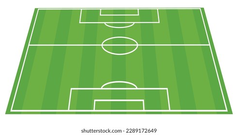 Soccer field perspective view. vector illustration