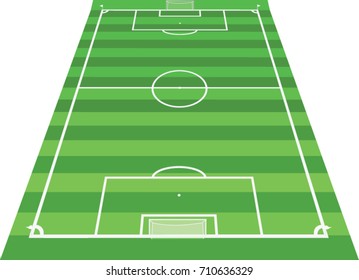 Soccer Field Perspective View Vector Illustration Stock Vector (Royalty ...