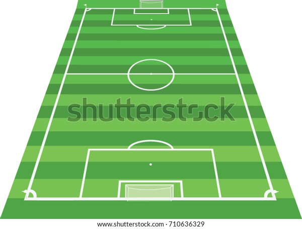 Soccer Field Perspective View Vector Illustration Stock Vector (Royalty ...