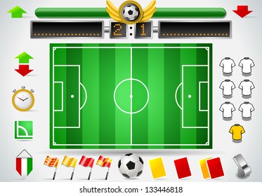 Soccer field set.