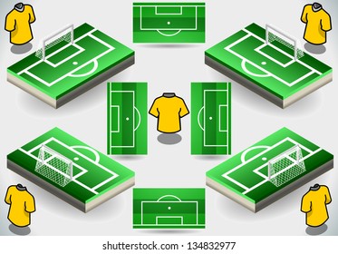 Soccer field set. 