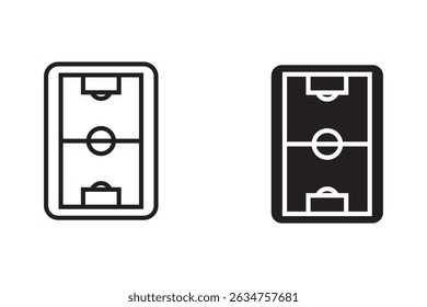  Soccer field set. sports field icon.  top view. Flat vector illustration.