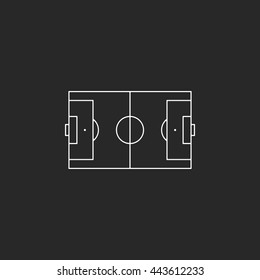 Soccer field sign simple icon on background