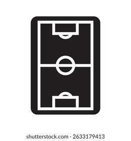  Soccer field. sports field icon.  top view. Flat vector illustration.
