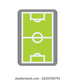  Soccer field. sports field icon.  top view. Flat vector illustration.