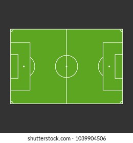 Soccer field standard lines. football field vector illustration