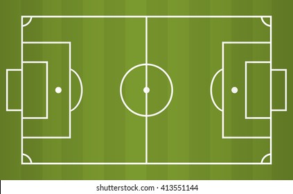 Soccer Field Top View Stock Vector (Royalty Free) 413551144 | Shutterstock