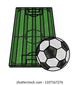 Soccer field topview scribble