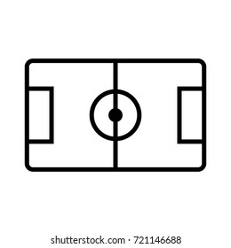 Soccer field vector icon.
