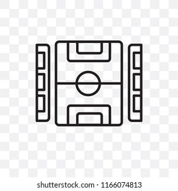 Soccer field vector icon isolated on transparent background, Soccer field logo concept