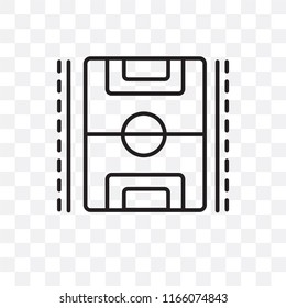 Soccer field vector icon isolated on transparent background, Soccer field logo concept