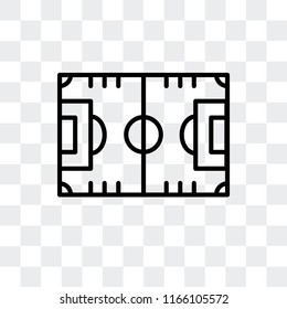 Soccer field vector icon isolated on transparent background, Soccer field logo concept